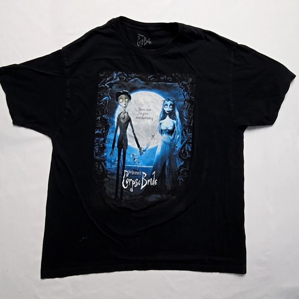 Corpse Bride Tim Burton Graphic Tee Black Movie T-Shirt Halloween XL